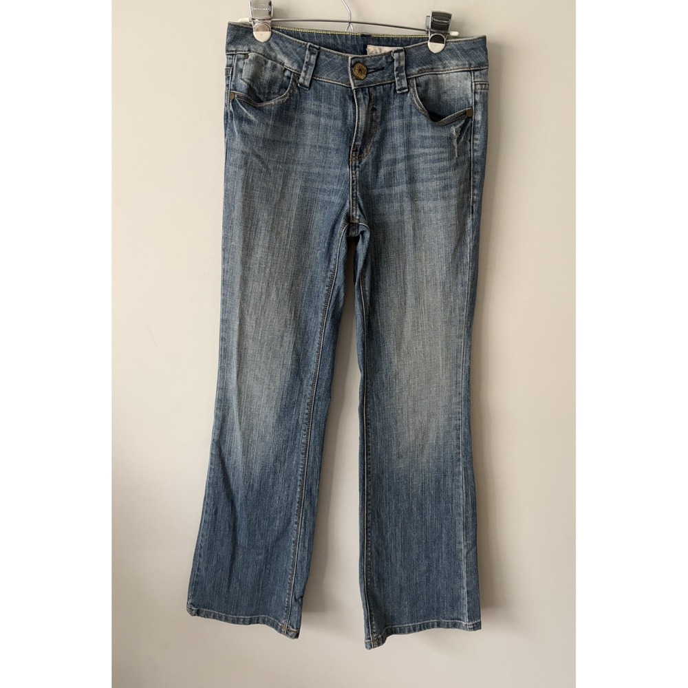 Y2K DKNY Womens Medium Blue Denim Low Rise Flare Bootcut Jeans Size 6 31x31